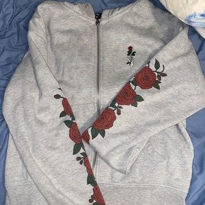 Rose zip hoodie